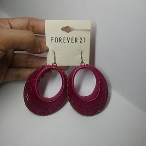 Forever 21 Magenta Earrings